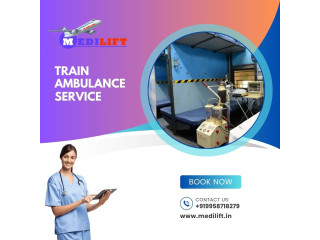 Obtain Medilift Train Ambulance in Kolkata with Evolved Medical Amenities