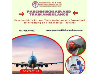 Take Panchmukhi Air and Train Ambulance Service in Lucknow with an Advanced Ventilator Setup